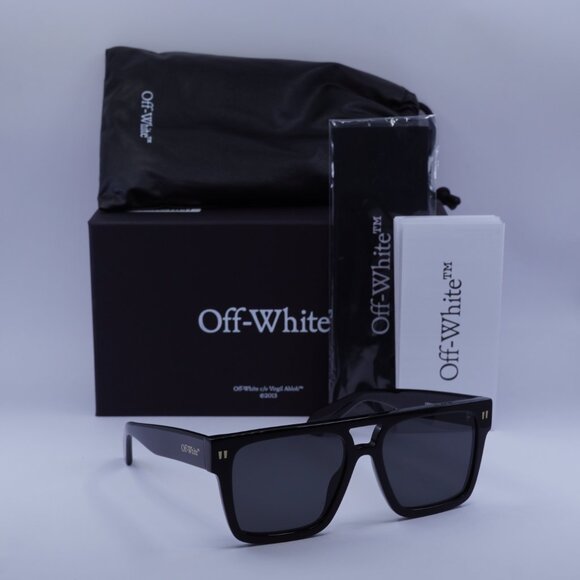 Off-White OERI133 SPRINGFIELD 1307 Square Sunglasses – Black/Dark Grey main image 5